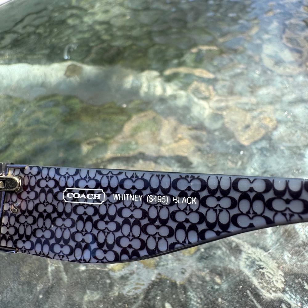 Coach Whitney S495 Black Rectangular Sunglasses w… - image 4